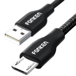 Câble Micro USB tressé, rapide, 1m, Fonken