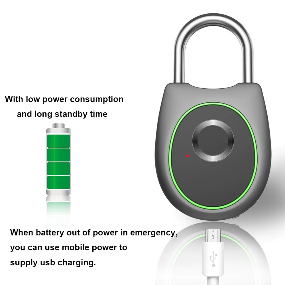 Cadenas Smart Bluetooth avec Empreinte Digitale