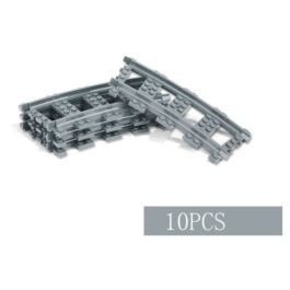 Lego 10pcs Rails Virage Courbe Gris, Kazi