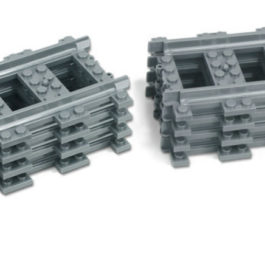 Lego 10pcs Rails Droits Gris, Kazi