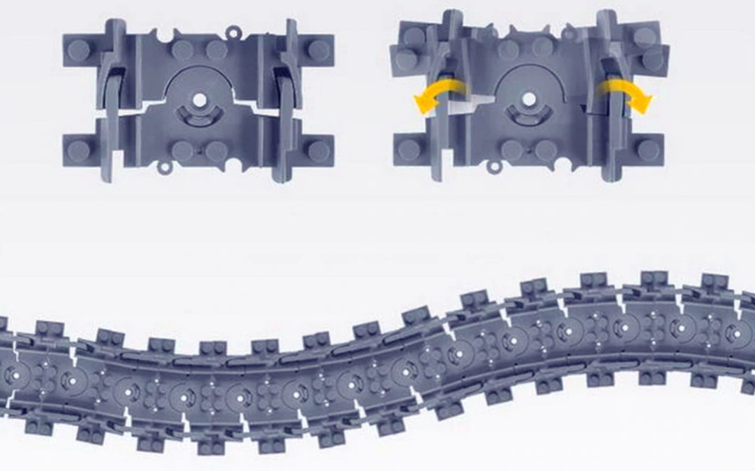 Lego Parcours n°1 de Rails Courbes + Droites Gris, Kazi - Seb high-tech