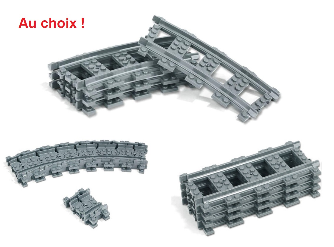 Lego Rail à la pièce, Gris, Kazi - Seb high-tech