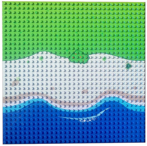 LEGO Plaque de route - carrefour et virage