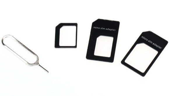 Adaptateur Carte SIM nano SIM et micro SIM iPhone smartphone Noir