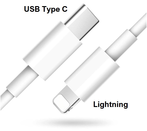 Câble USB Type C vers Lightning,1m Blanc, donnée et charge rapide