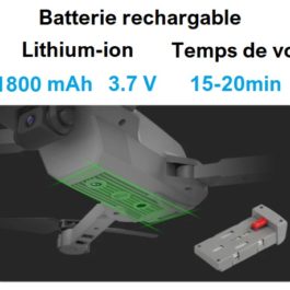 Drone E99 PRO 2, Wifi FPV, caméra 4k + boîte transport (options : double caméra, 2 batteries, casque VR)