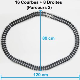 Lego Parcours n°2 de Rails Courbes + Droites Gris, Kazi