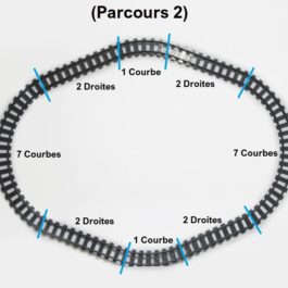 Lego Parcours n°2 de Rails Courbes + Droites Gris, Kazi