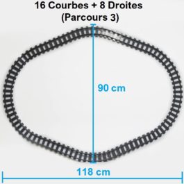 Lego Parcours n°3 de Rails Courbes + Droites Gris, Kazi