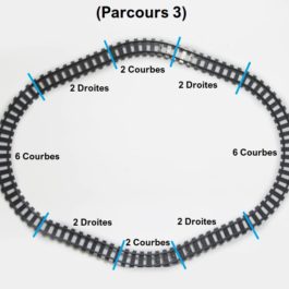 Lego Parcours n°3 de Rails Courbes + Droites Gris, Kazi