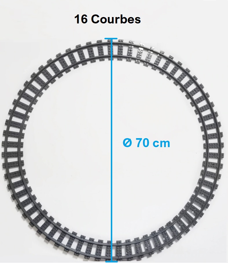 Lego Rail à la pièce, Gris, Kazi - Seb high-tech