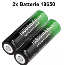 Chargeur et 2x Batteries 3.7V 18651 pour Kit Arduino