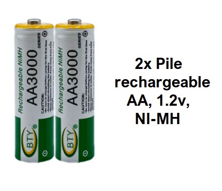 Pile rechargeable AA, 1.2v, NI-MH, 3000mAh, BTY - Seb high-tech