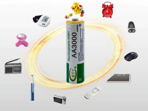 Pile rechargeable AA, 1.2v, NI-MH, 3000mAh, BTY – Image 2