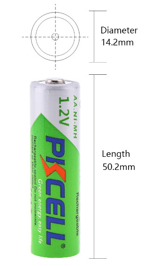 Pile rechargeable AA, 1.2v, NI-MH, 2200mAh, PKCELL - Seb high-tech